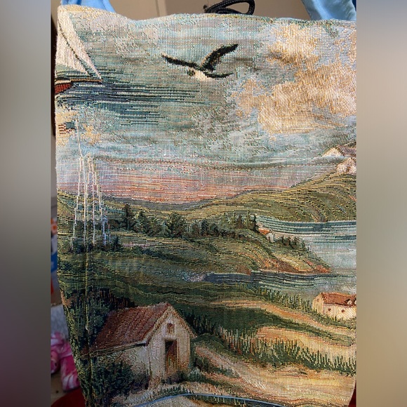 Vintage shoulder bag hand stitched - Picture 2 of 6